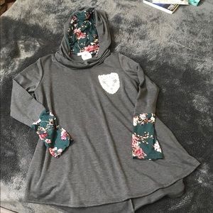 P.S. Kate floral and lace hooded long sleeve SM